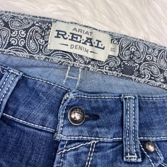 |•ARIAT•| Pre-loved Straight Leg Jeans Western Size 30 Long - Picture 8 of 9